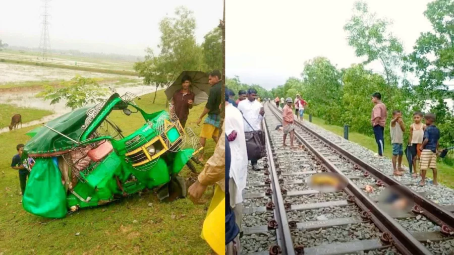 কক্সবাজারের রামুতে অটোরিকশায় ট্রেনের ধাক্কা, নিহত -পাঁচ 12 ramu