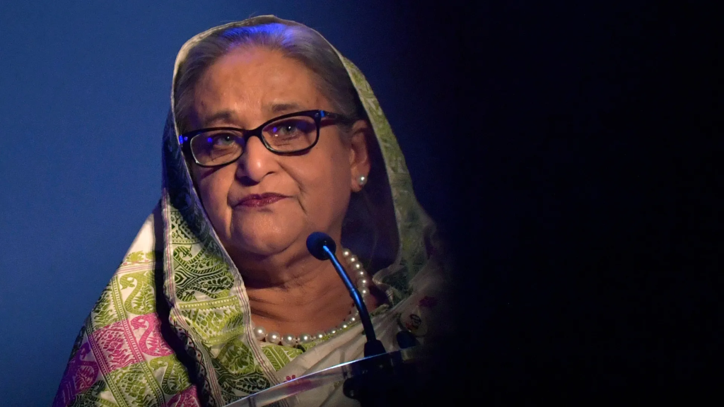 ক্ষমতাচ্যুত প্রধানমন্ত্রী শেখ হাসিনা।