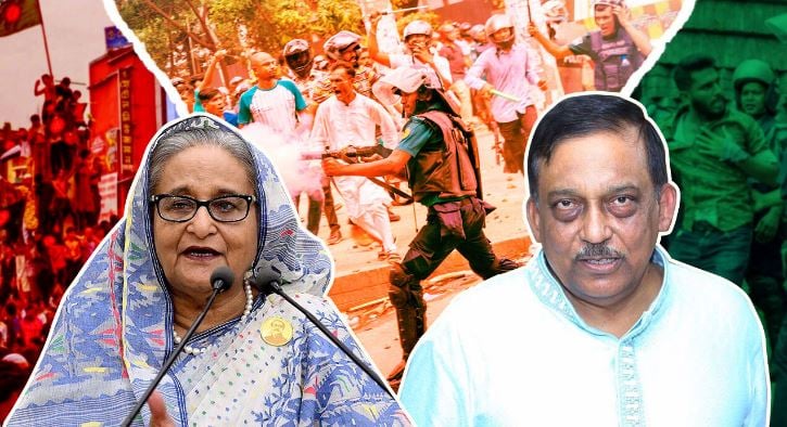 পলাতক দণ্ডিত আসামি শেখ হাসিনা ও আসাদুজ্জামান খান কামাল।