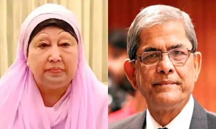 বেগম খালেদা জিয়া ও বিএনপি মহাসচিব মির্জা ফখরুল ইসলাম আলমগীর