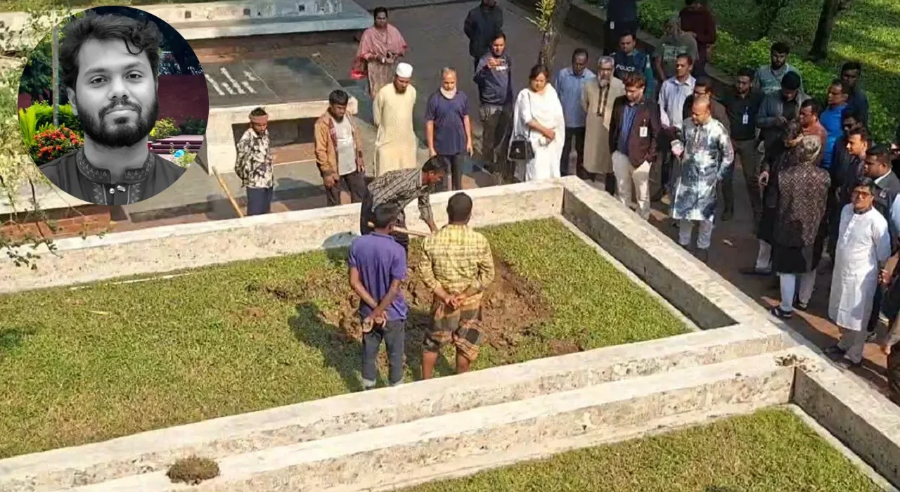 কবি নজরুলের কবরের পাশে হাদি