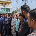 নলছিটি থানার বিদায়ী অফিসার ইনচার্জকে বিদায় সংবর্ধনা